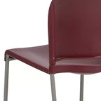 Chaise d'appoint Emma et Oliver Home and Office, dossier plein, base luge profilée et empilable