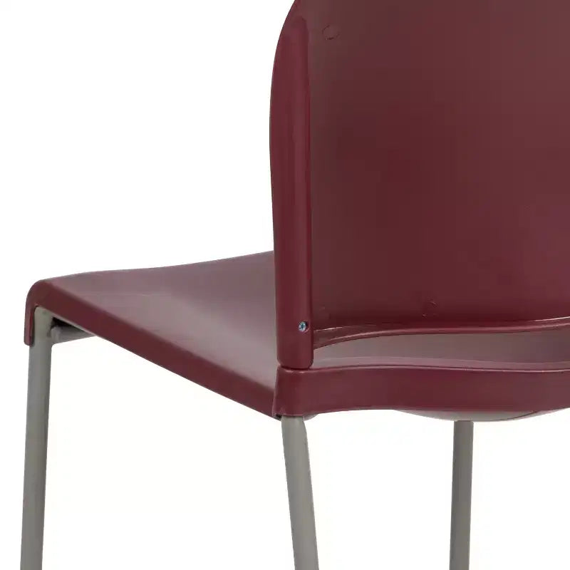 Chaise d'appoint Emma et Oliver Home and Office, dossier plein, base luge profilée et empilable