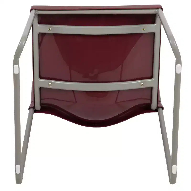 Chaise d'appoint Emma et Oliver Home and Office, dossier plein, base luge profilée et empilable