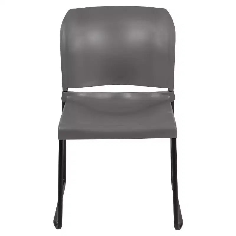 Chaise d'appoint Emma et Oliver Home and Office, dossier plein, base luge profilée et empilable