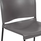 Chaise d'appoint Emma et Oliver Home and Office, dossier plein, base luge profilée et empilable