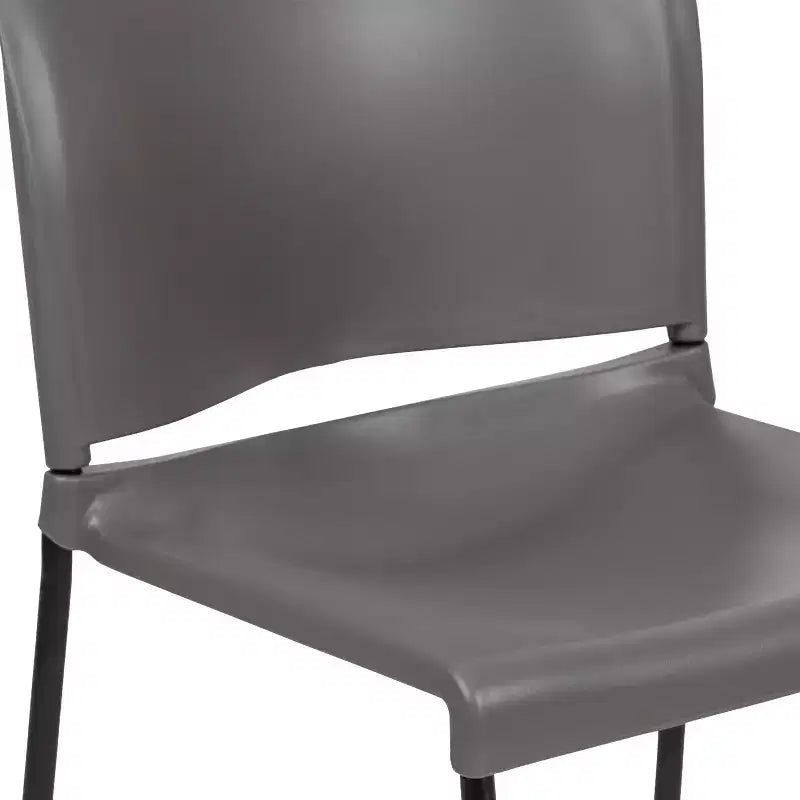 Chaise d'appoint Emma et Oliver Home and Office, dossier plein, base luge profilée et empilable