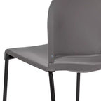 Chaise d'appoint Emma et Oliver Home and Office, dossier plein, base luge profilée et empilable