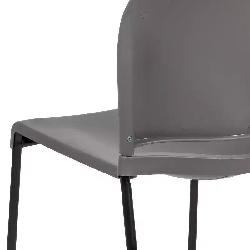 Chaise d'appoint Emma et Oliver Home and Office, dossier plein, base luge profilée et empilable