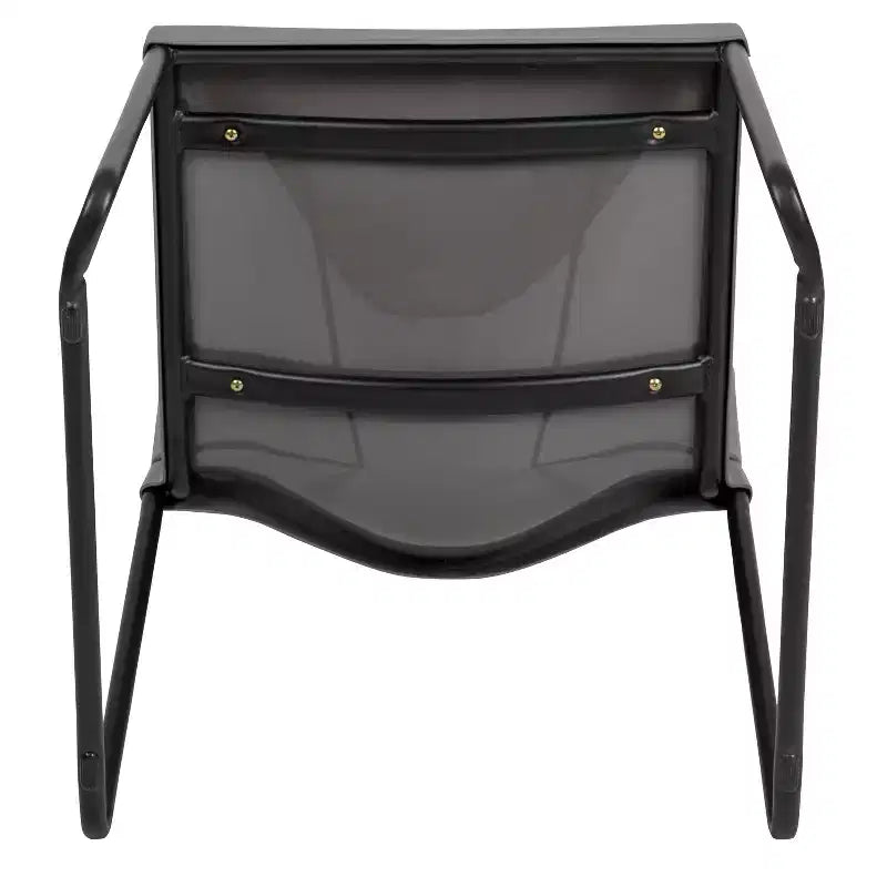 Chaise d'appoint Emma et Oliver Home and Office, dossier plein, base luge profilée et empilable