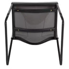 Chaise d'appoint Emma et Oliver Home and Office, dossier plein, base luge profilée et empilable