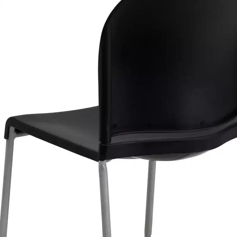Chaise d'appoint Emma et Oliver Home and Office, dossier plein, base luge profilée et empilable
