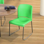 Chaise d'appoint Emma et Oliver Home and Office, dossier plein, base luge profilée et empilable