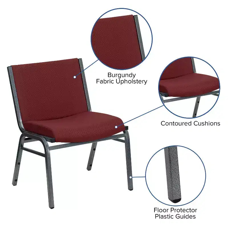 Chaise de conférence en tissu Emma et Oliver 1000 lb. Grande taille