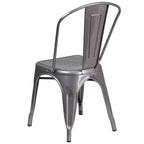 Chaise empilable d'intérieur en métal thermolaqué Emma et Oliver