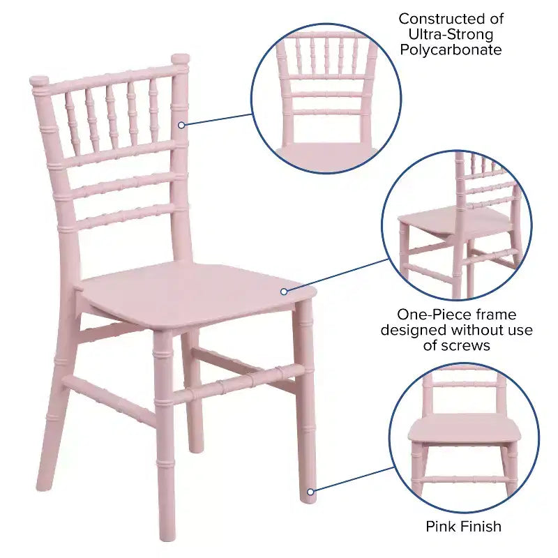 Chaise Chiavari en résine tout usage Emma et Oliver Childs pour la maison ou la location à domicile