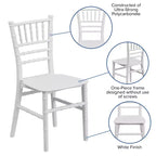 Chaise Chiavari en résine tout usage Emma et Oliver Childs pour la maison ou la location à domicile