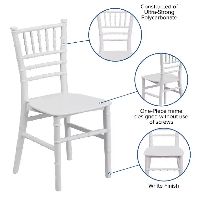Chaise Chiavari en résine tout usage Emma et Oliver Childs pour la maison ou la location à domicile