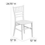 Chaise Chiavari en résine tout usage Emma et Oliver Childs pour la maison ou la location à domicile