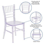 Chaise Chiavari en résine tout usage Emma et Oliver Childs pour la maison ou la location à domicile