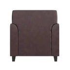 Fauteuil en cuir Emma et Oliver avec cadre surpiqué aux lignes épurées