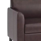 Fauteuil en cuir Emma et Oliver avec cadre surpiqué aux lignes épurées