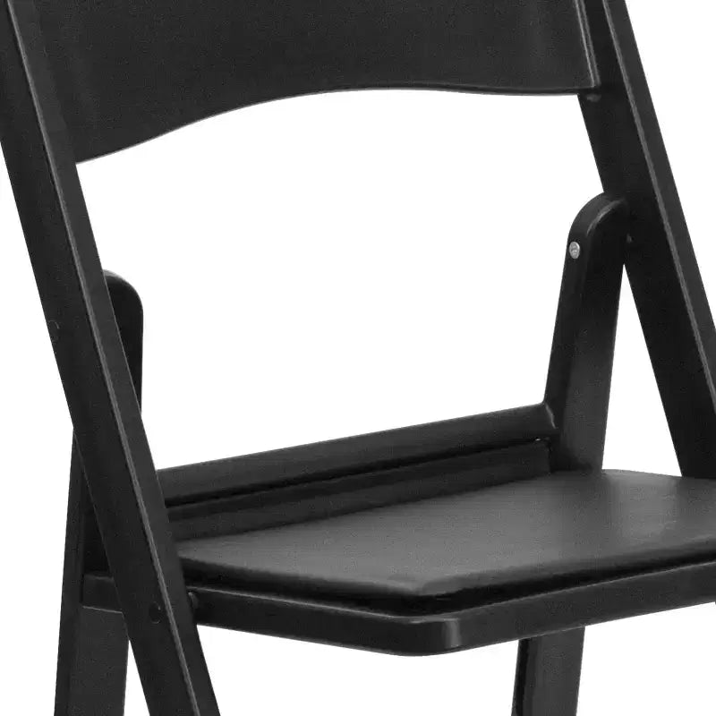Emma et Oliver Chaise pliante en résine avec assise rembourrée en vinyle, lot de 2, pour mariage ou événement