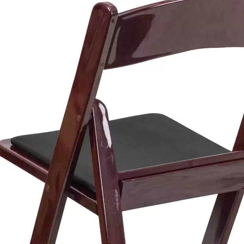 Emma et Oliver Chaise pliante en résine avec assise rembourrée en vinyle, lot de 2, pour mariage ou événement
