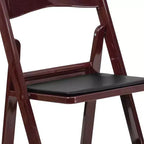 Emma et Oliver Chaise pliante en résine avec assise rembourrée en vinyle, lot de 2, pour mariage ou événement