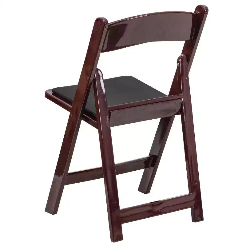 Emma et Oliver Chaise pliante en résine avec assise rembourrée en vinyle, lot de 2, pour mariage ou événement