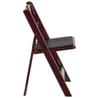 Emma et Oliver Chaise pliante en résine avec assise rembourrée en vinyle, lot de 2, pour mariage ou événement