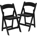 Emma et Oliver Chaise pliante en résine avec assise rembourrée en vinyle, lot de 2, pour mariage ou événement