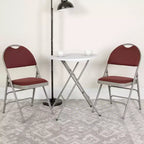 Chaise pliante rembourrée Emma et Oliver, lot de 2, facile à transporter, pour la maison et le bureau, pour fêtes et événements
