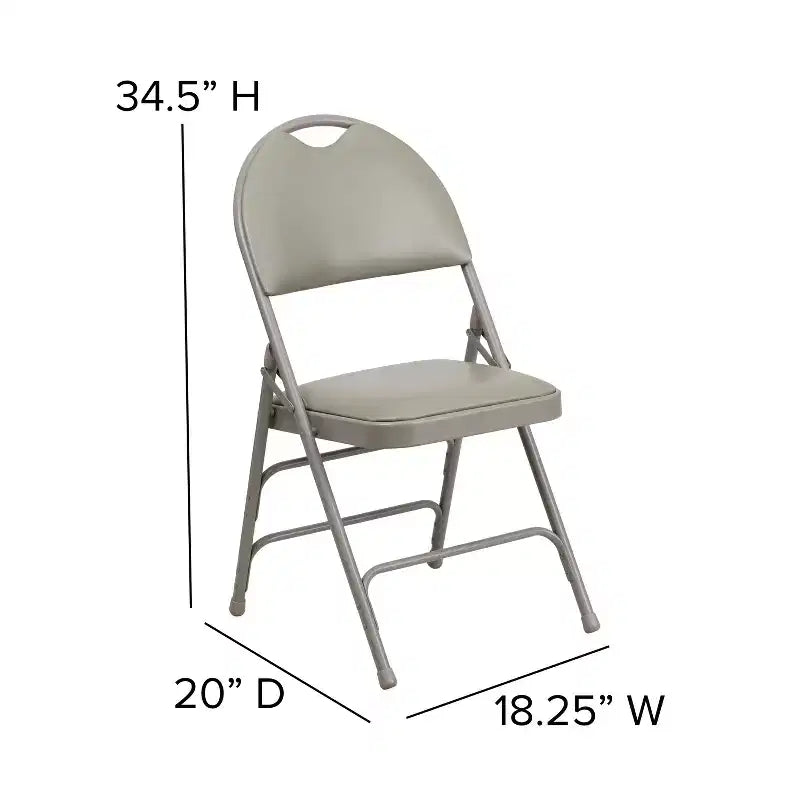 Chaise pliante rembourrée Emma et Oliver, lot de 2, facile à transporter, pour la maison et le bureau, pour fêtes et événements
