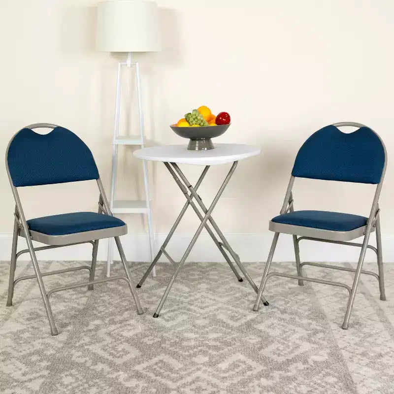 Chaise pliante rembourrée Emma et Oliver, lot de 2, facile à transporter, pour la maison et le bureau, pour fêtes et événements