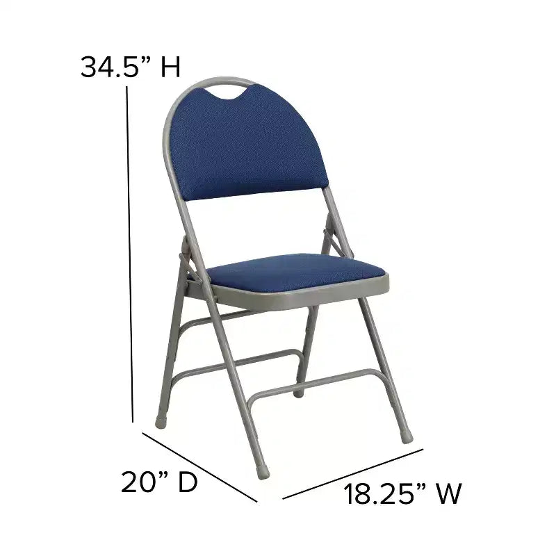 Chaise pliante rembourrée Emma et Oliver, lot de 2, facile à transporter, pour la maison et le bureau, pour fêtes et événements