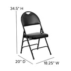 Chaise pliante rembourrée Emma et Oliver, lot de 2, facile à transporter, pour la maison et le bureau, pour fêtes et événements