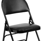 Chaise pliante rembourrée Emma et Oliver, lot de 2, facile à transporter, pour la maison et le bureau, pour fêtes et événements