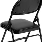 Chaise pliante rembourrée Emma et Oliver, lot de 2, facile à transporter, pour la maison et le bureau, pour fêtes et événements