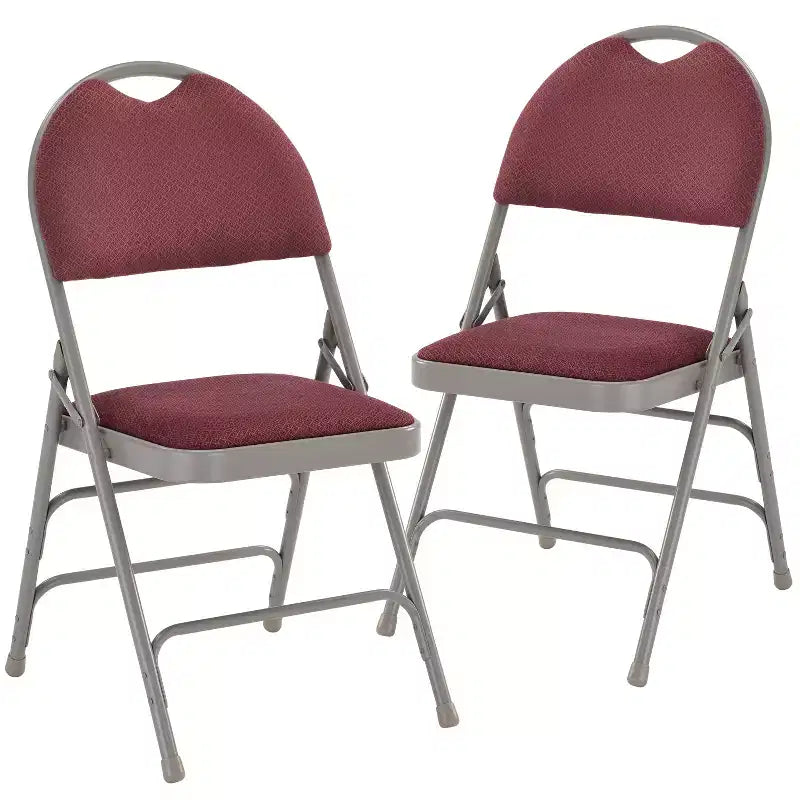 Chaise pliante rembourrée Emma et Oliver, lot de 2, facile à transporter, pour la maison et le bureau, pour fêtes et événements