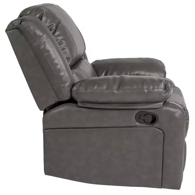 Fauteuil inclinable Emma et Oliver avec dossier rembourré et accoudoirs rembourrés