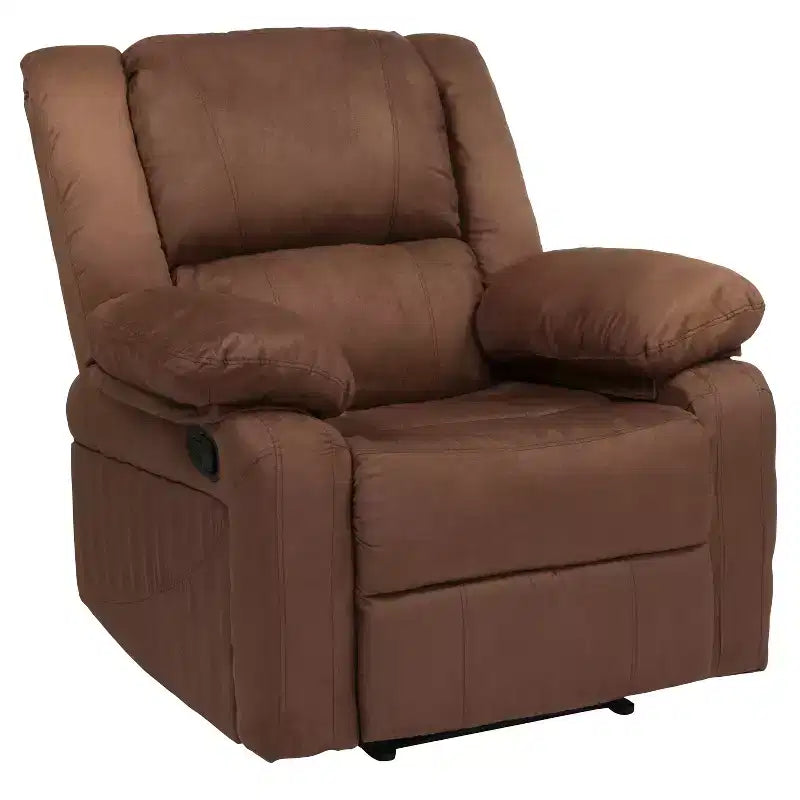 Fauteuil inclinable Emma et Oliver avec dossier rembourré et accoudoirs rembourrés
