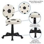 Chaise de Bureau pivotante Emma et Oliver pour le Travail au Football