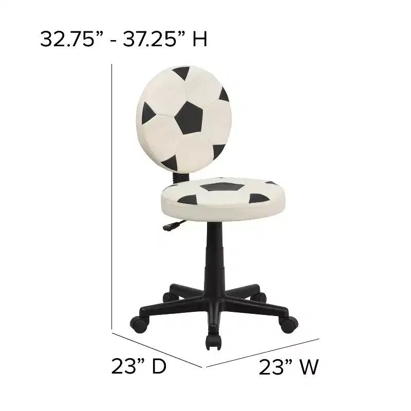 Chaise de Bureau pivotante Emma et Oliver pour le Travail au Football
