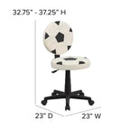Chaise de Bureau pivotante Emma et Oliver pour le Travail au Football
