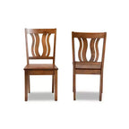 Lot de 2 chaises de salle à manger Fenton Wood – Baxton Studio