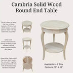 Table d'appoint International Concepts Cambria en bois massif