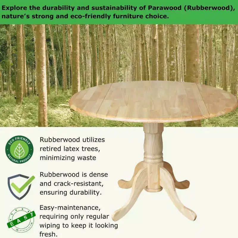 Table de salle à manger 42 Mason Round Dual Drop Leaf - International Concepts