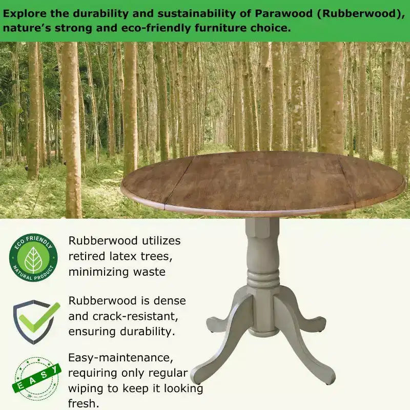 Table de salle à manger 42 Mason Round Dual Drop Leaf - International Concepts