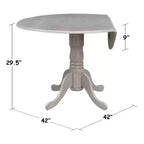 Table de salle à manger 42 Mason Round Dual Drop Leaf - International Concepts