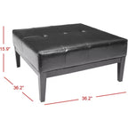 Repose-pieds cocktail Fulton Square - HUD8237 - Noir - Safavieh Couture