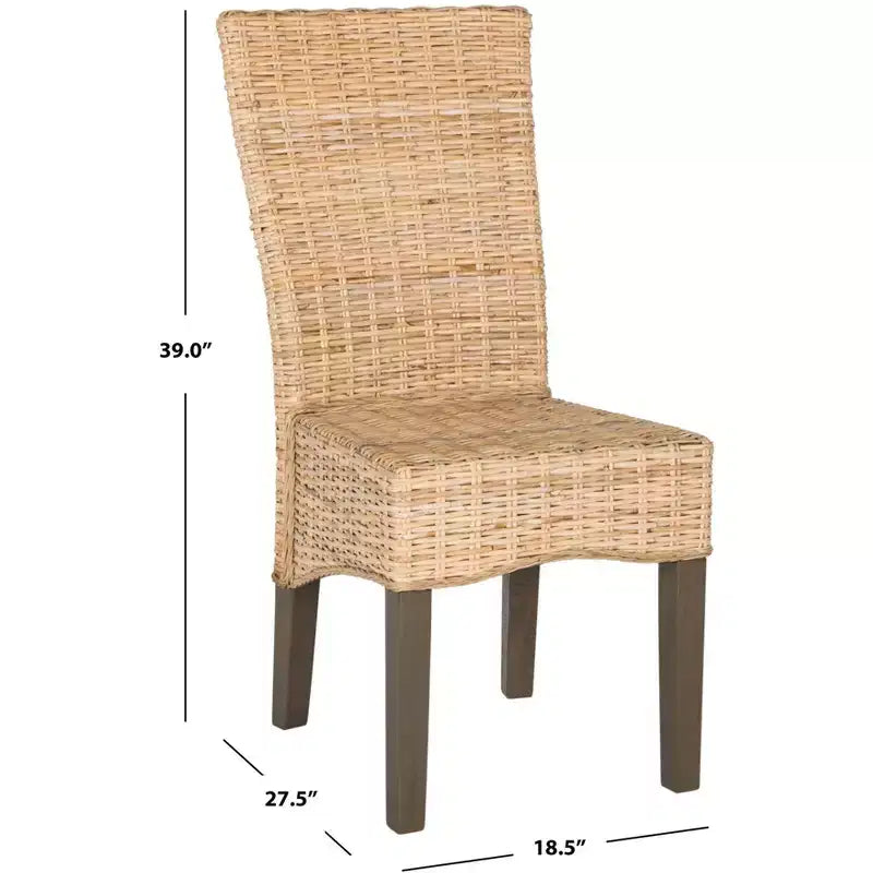 Chaise de salle à manger en osier Ozias 19 H (lot de 2) - SEA8014 - Safavieh