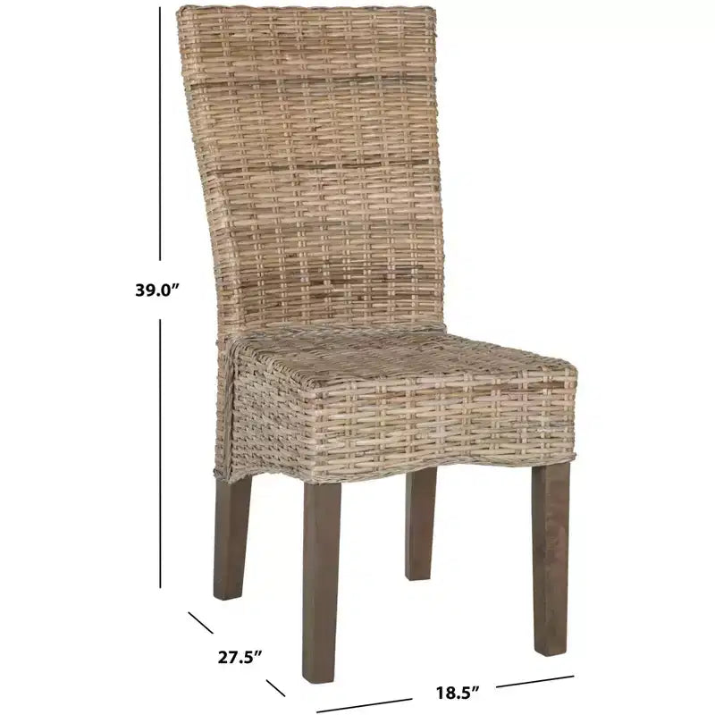 Chaise de salle à manger en osier Ozias 19 H (lot de 2) - SEA8014 - Safavieh