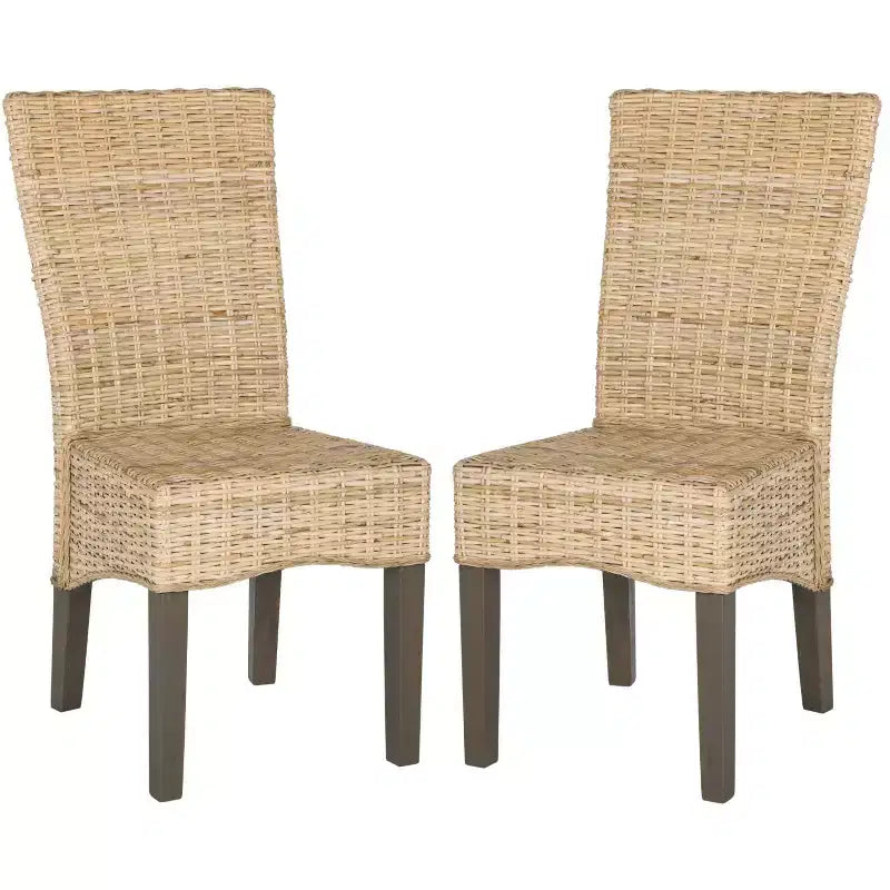Chaise de salle à manger en osier Ozias 19 H (lot de 2) - SEA8014 - Safavieh