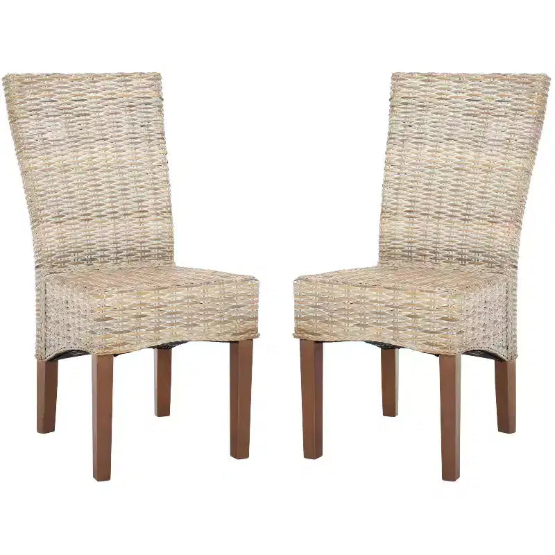 Chaise de salle à manger en osier Ozias 19 H (lot de 2) - SEA8014 - Safavieh